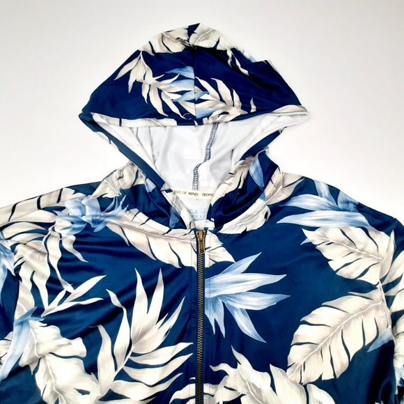 Boca Islandwear Mens Long Sleeve Hooded Zip Shirt Size XL Multicolor Floral - Picture 2 of 8